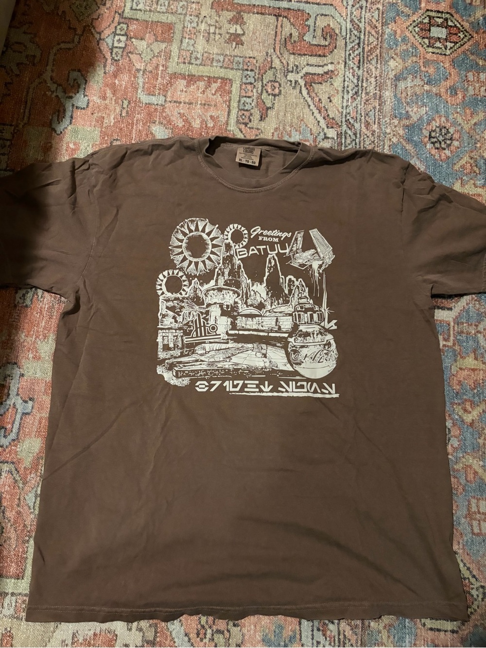Brown Graphic 'Greetings from Batuu' unisex T-Shirt